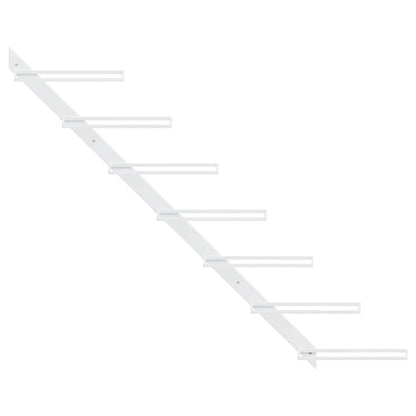 Wand-Weinregale für 7 Flaschen 2 Stk. Weiß Metall