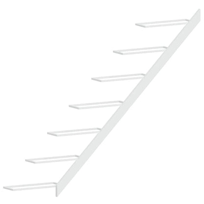 Wand-Weinregale für 7 Flaschen 2 Stk. Weiß Metall