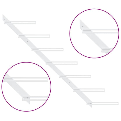 Wand-Weinregale für 7 Flaschen 2 Stk. Weiß Metall