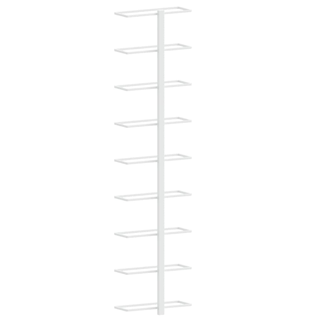 Wand-Weinregal für 9 Flaschen Weiß Eisen