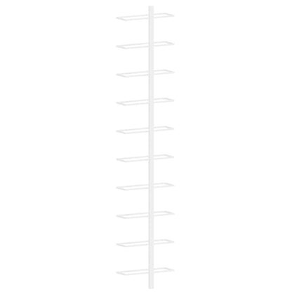 Wand-Weinregal für 10 Flaschen Weiß Metall