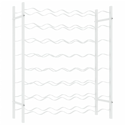 Weinregal für 48 Flaschen Weiß Metall