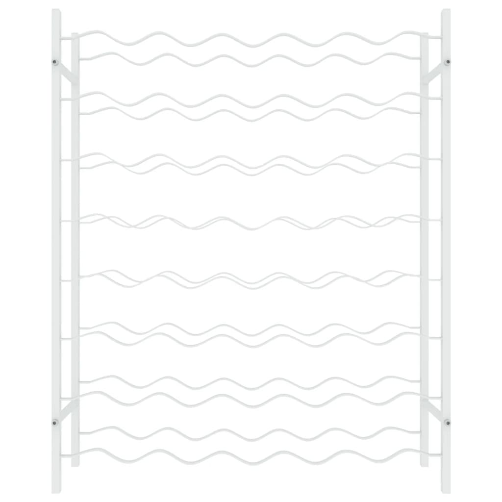 Weinregal für 48 Flaschen Weiß Metall