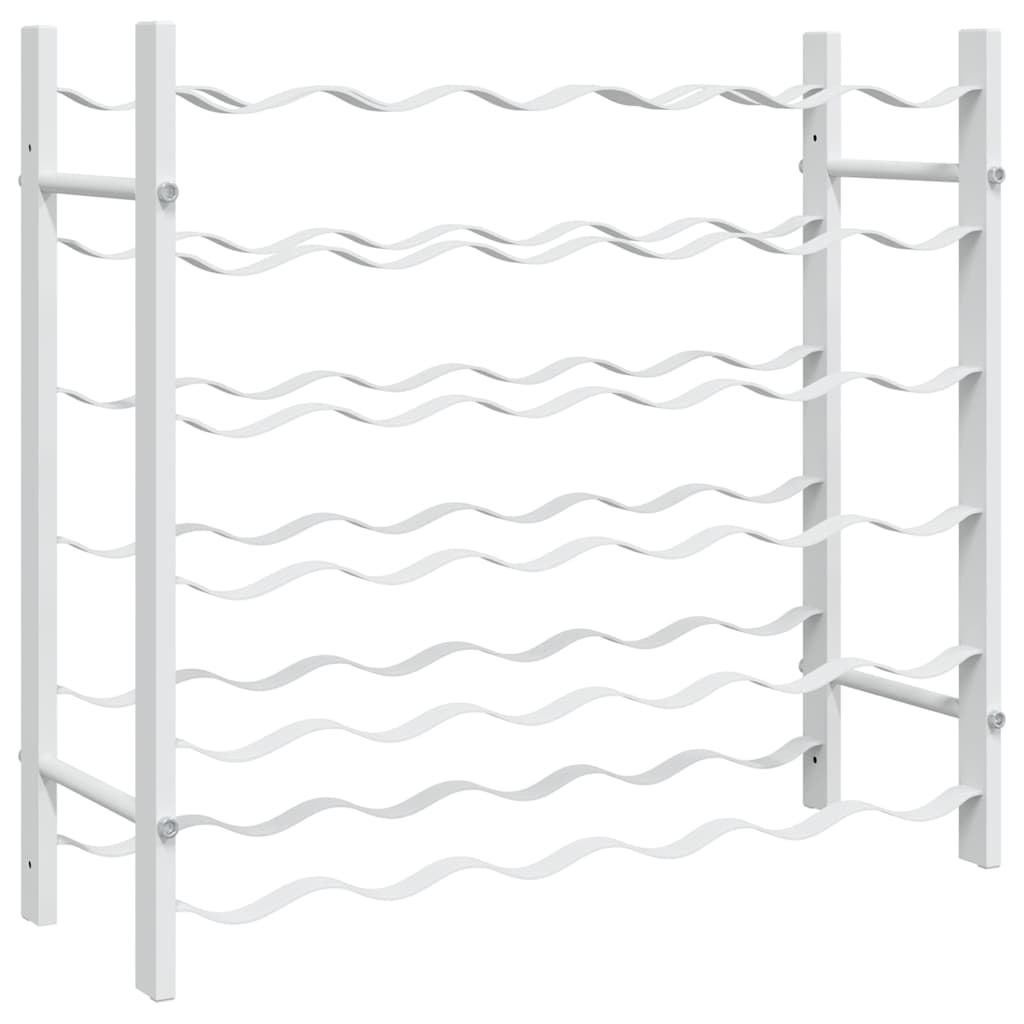 Weinregal für 36 Flaschen Weiß Metall