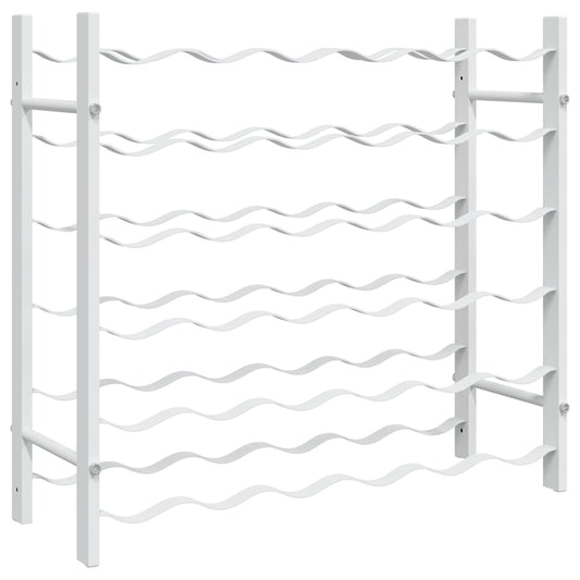 Weinregal für 36 Flaschen Weiß Metall