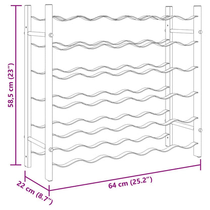 Weinregal für 36 Flaschen Weiß Metall