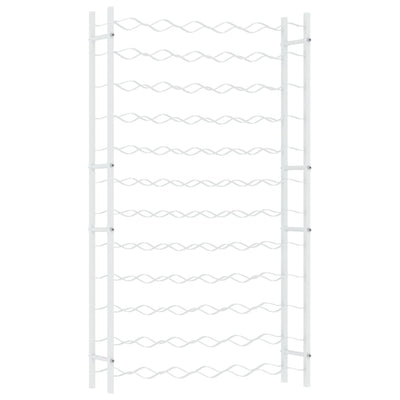 Weinregal für 72 Flaschen Weiß Metall