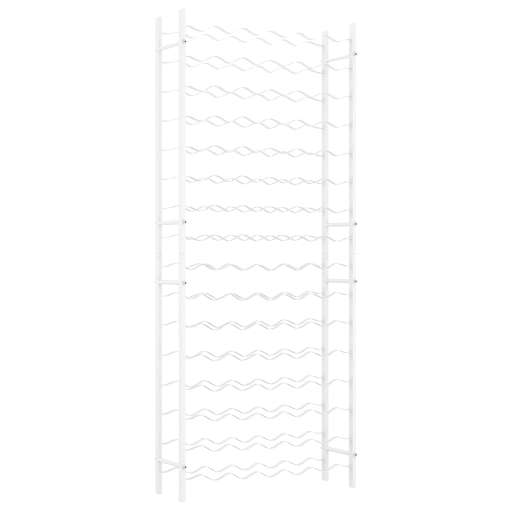 Weinregal für 96 Flaschen Weiß Metall