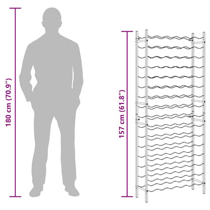 Weinregal für 96 Flaschen Golden Metall