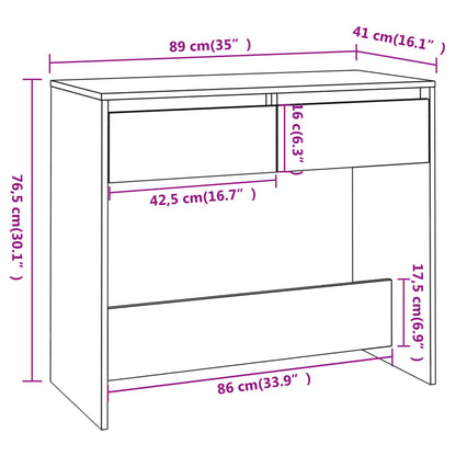 Konsolentisch Weiß 89x41x76,5 cm Holzwerkstoff