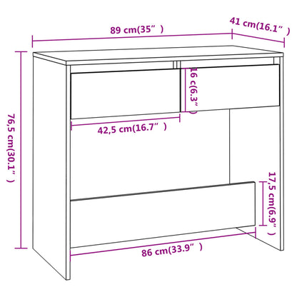 Konsolentisch Schwarz 89x41x76,5 cm Holzwerkstoff