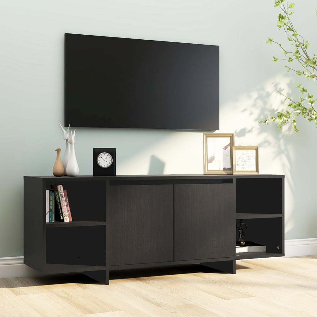 TV-Schrank Schwarz 130x35x50 cm Holzwerkstoff