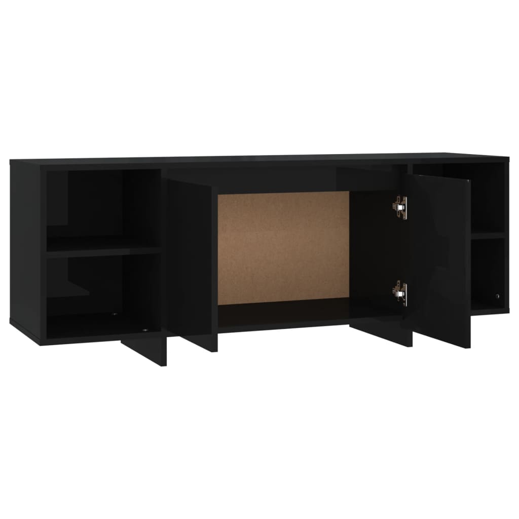 TV-Schrank Schwarz 130x35x50 cm Holzwerkstoff