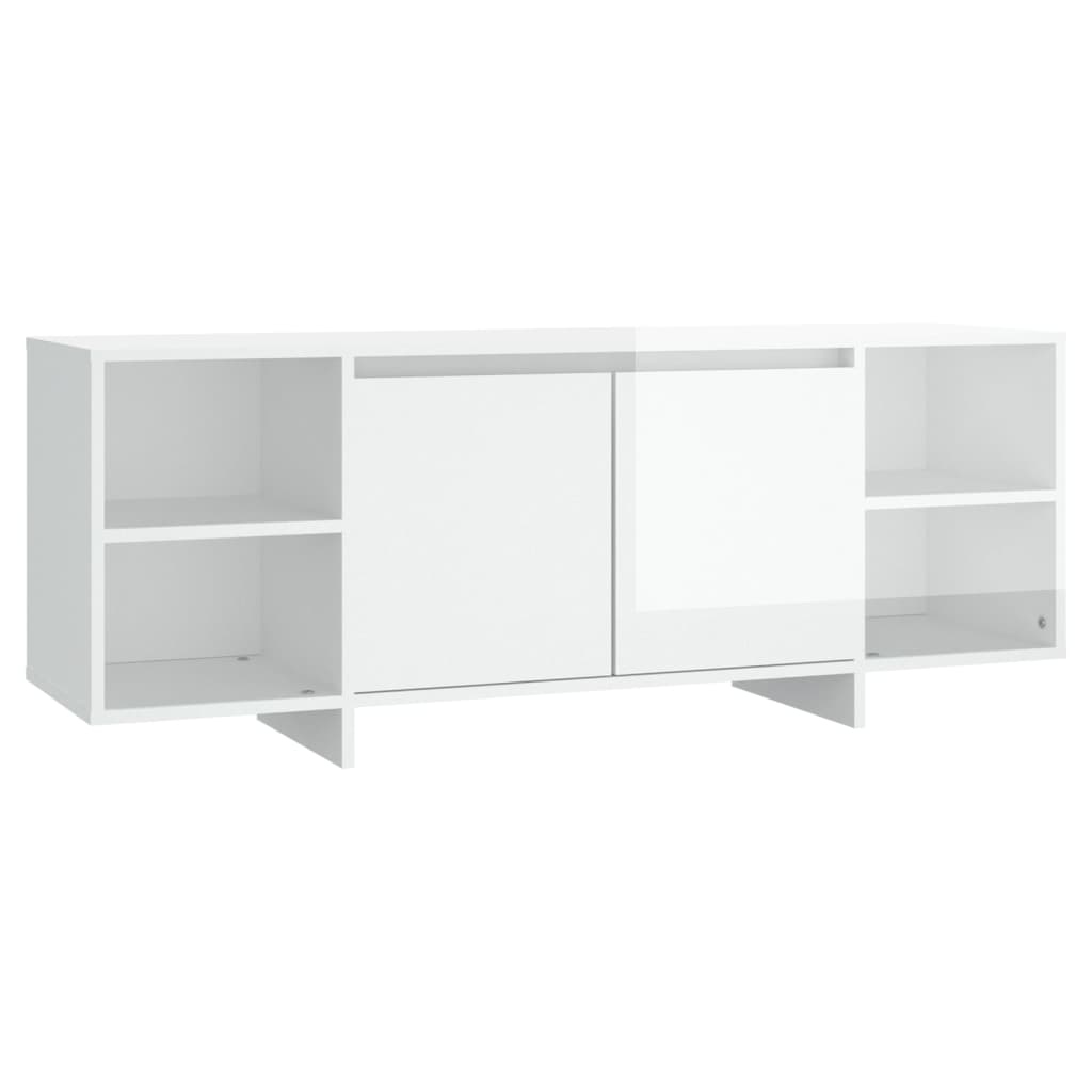 TV-Schrank Hochglanz-Weiß 130x35x50 cm Holzwerkstoff