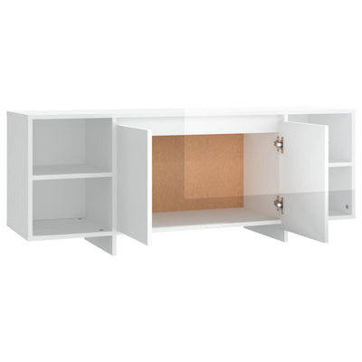 TV-Schrank Hochglanz-Weiß 130x35x50 cm Holzwerkstoff