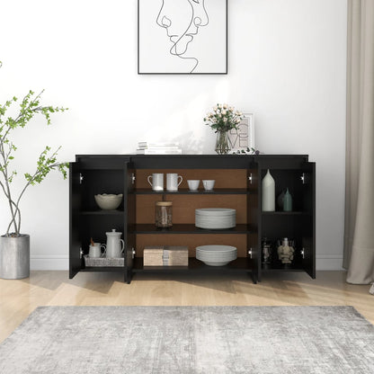 Sideboard Schwarz 135x41x75 cm Holzwerkstoff