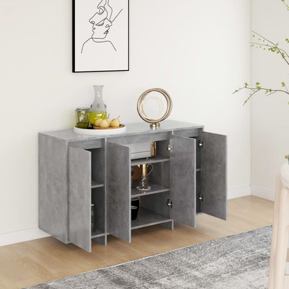 Sideboard Betongrau 120x41x75 cm Holzwerkstoff