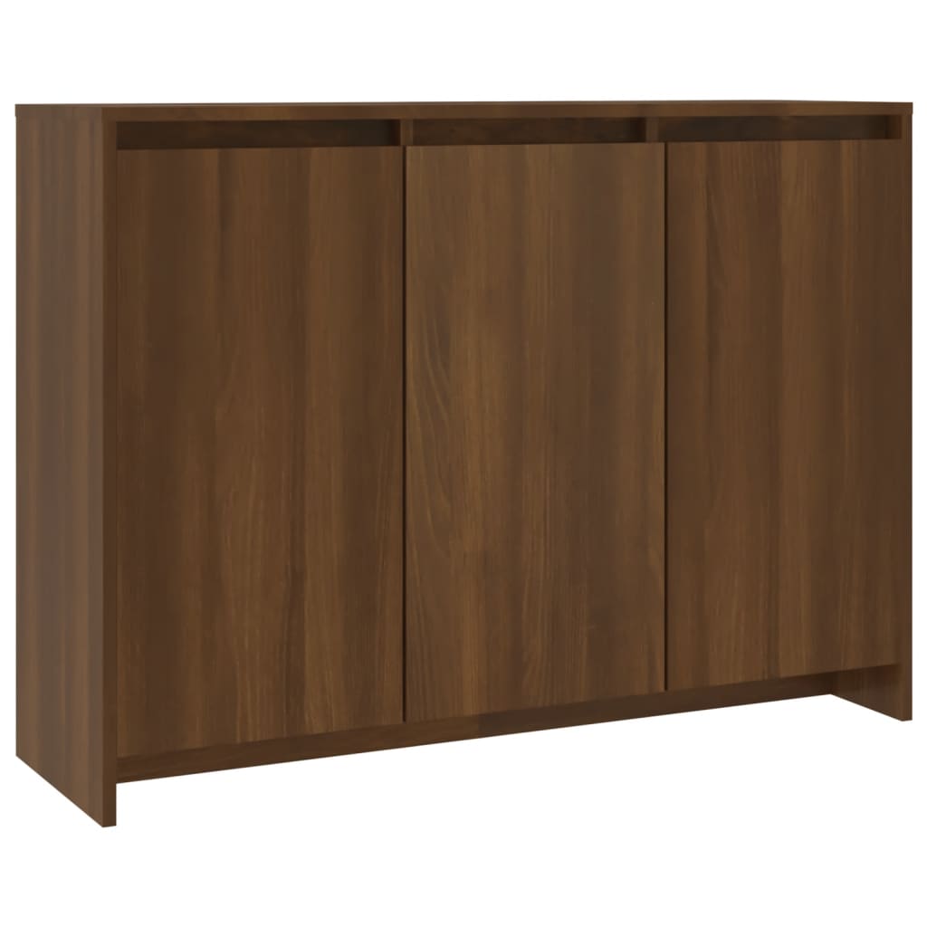 Sideboard Braun Eichen-Optik 102x33x75 cm Holzwerkstoff