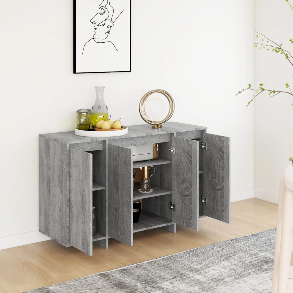 Sideboard Grau Sonoma 120x41x75 cm Holzwerkstoff