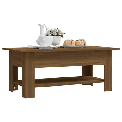 Couchtisch Braun Eichen-Optik 102x55x42 cm Holzwerkstoff