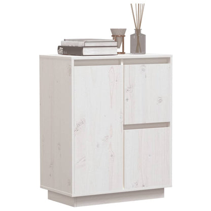 Sideboard Weiß 60x34x75 cm Massivholz Kiefer