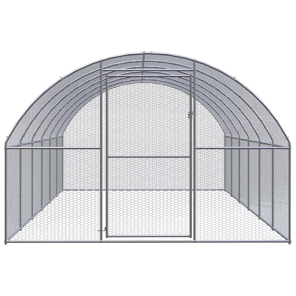 Outdoor-Hühnerstall 3x6x2 m Verzinkter Stahl