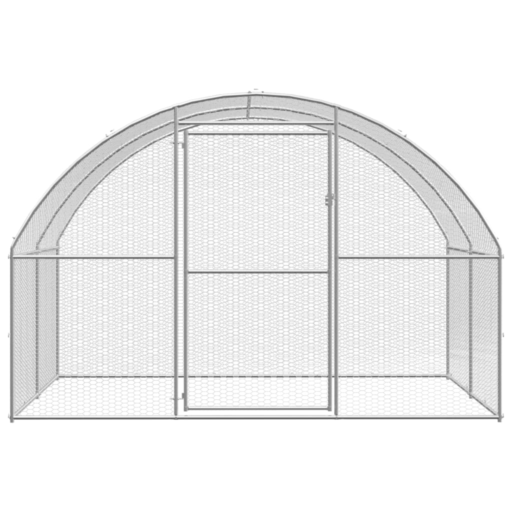 Outdoor-Hühnerstall 3x6x2 m Verzinkter Stahl