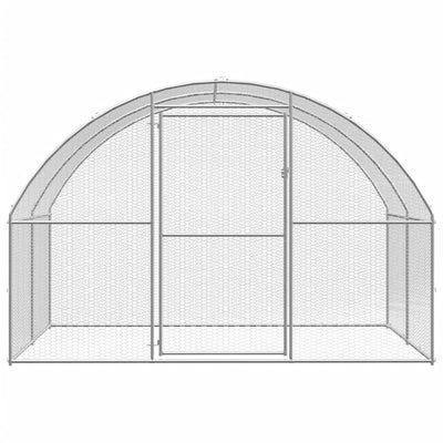 Outdoor-Hühnerstall 3x6x2 m Verzinkter Stahl