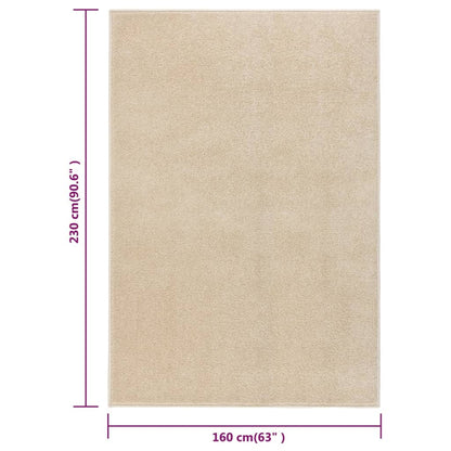 Teppich Kurzflor 160x230 cm Beige