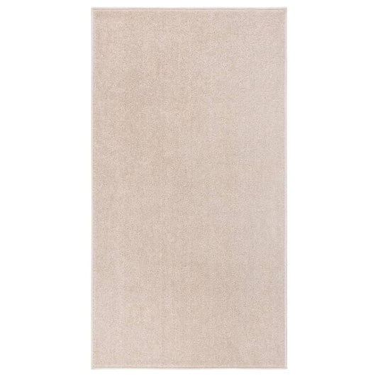 Teppich Kurzflor 80x150 cm Dunkelbeige