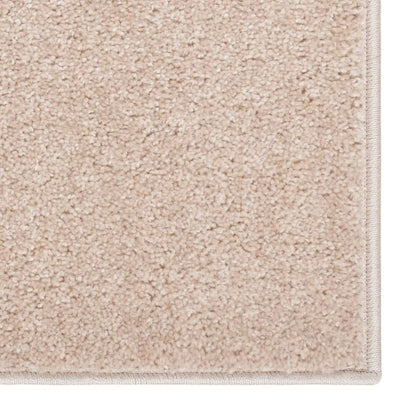 Teppich Kurzflor 80x150 cm Dunkelbeige