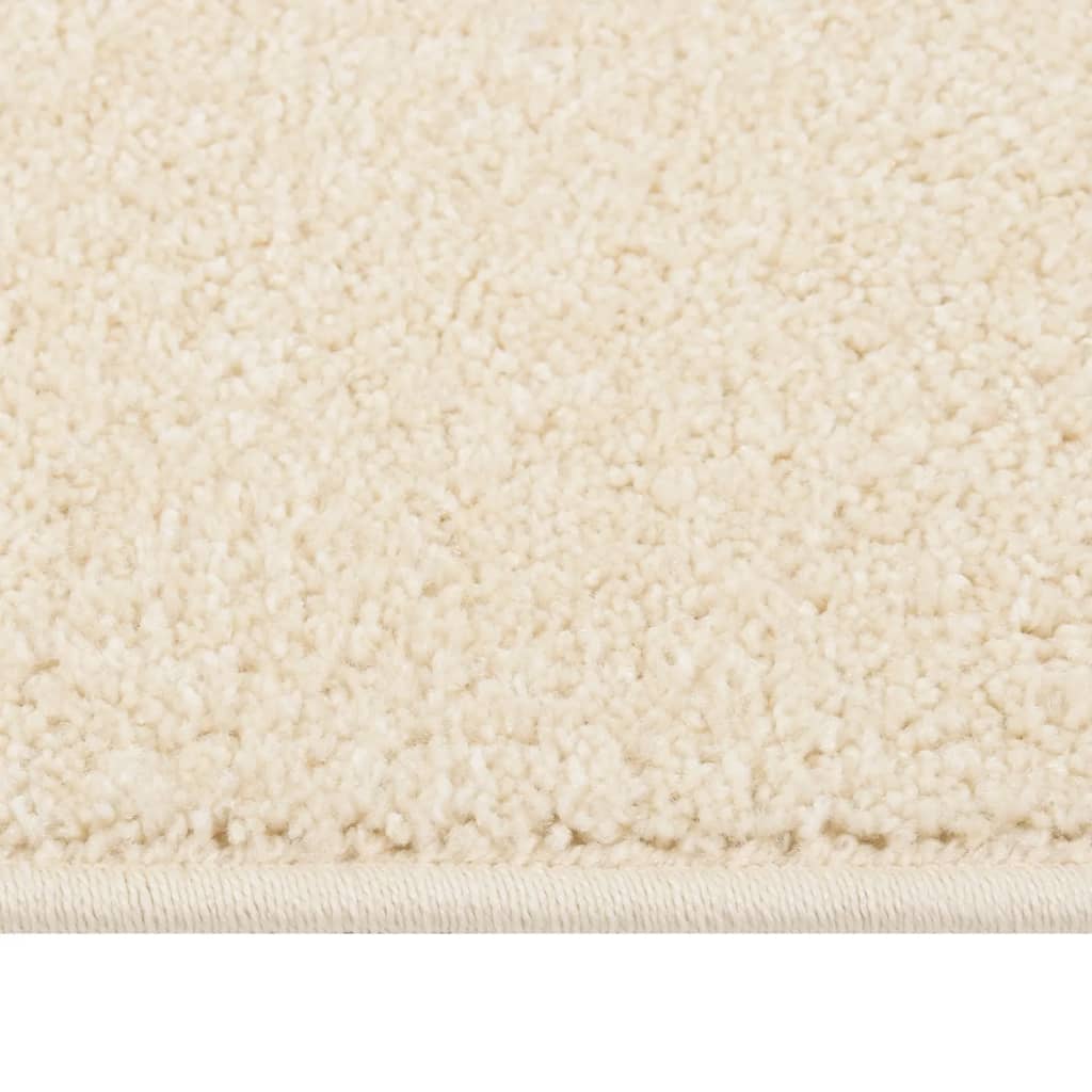 Teppich Kurzflor 140x200 cm Creme