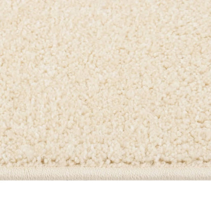 Teppich Kurzflor 140x200 cm Creme