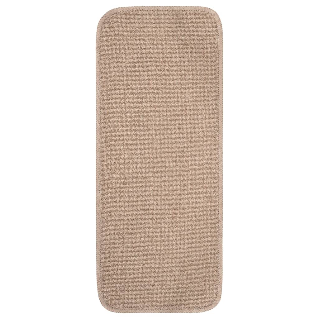 Antirutsch Stufenmatten 15 Stk. 60x25 cm Beige Rechteckig