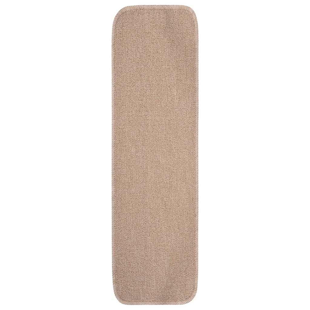 Antirutsch Stufenmatten 15 Stk. 75x20 cm Beige Rechteckig