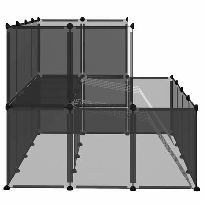 Kleintierkäfig Schwarz 143x107x93 cm PP und Stahl