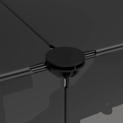 Kleintierkäfig Schwarz 143x107x93 cm PP und Stahl