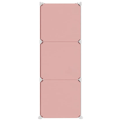 Kinderschrank Modular mit 6 Würfeln Rosa PP