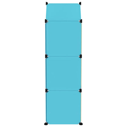 Kinderschrank Modular mit 8 Würfeln Blau PP