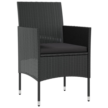 8-tlg. Garten-Lounge-Set mit Auflagen Poly Rattan Schwarz