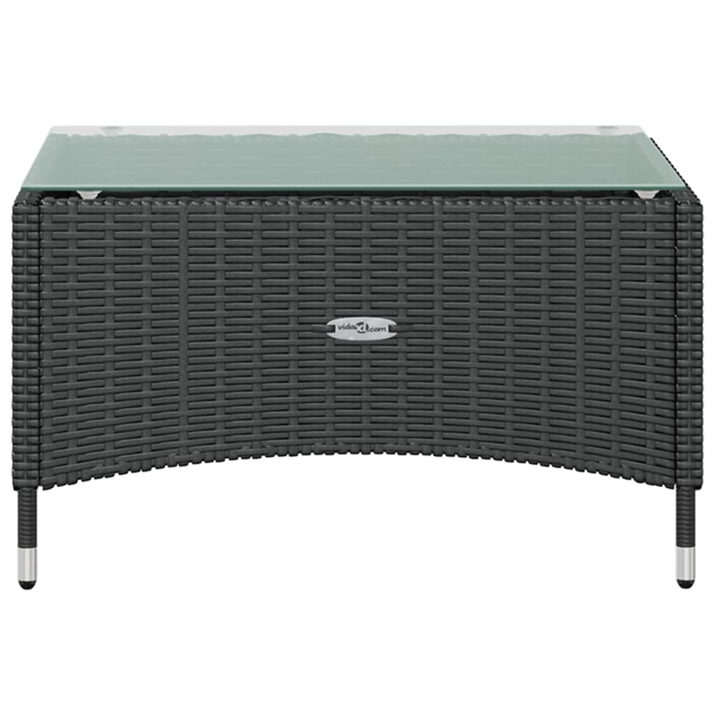 8-tlg. Garten-Lounge-Set mit Auflagen Poly Rattan Schwarz