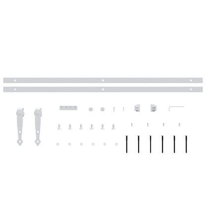 Mini Schiebetürbeschlag Set für Schranktüren Carbonstahl 183 cm