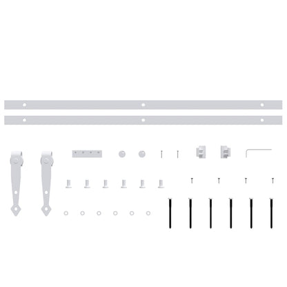 Mini Schiebetürbeschlag Set für Schranktüren Carbonstahl 152 cm