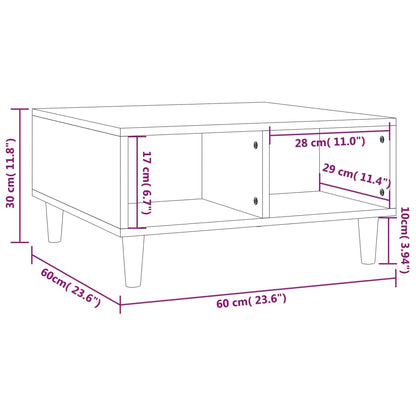 Couchtisch Grau Sonoma 60x60x30 cm Holzwerkstoff