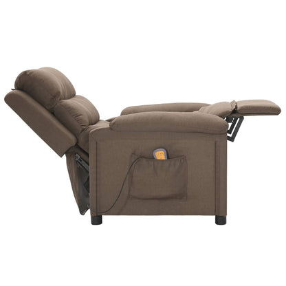 Massagesessel Taupe Stoff