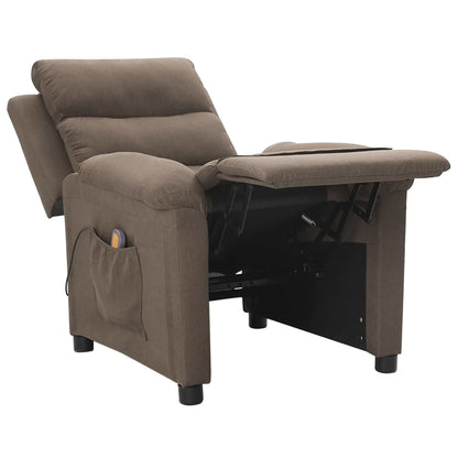 Massagesessel Taupe Stoff