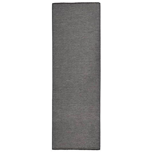 Outdoor-Teppich Flachgewebe 80x250 cm Grau