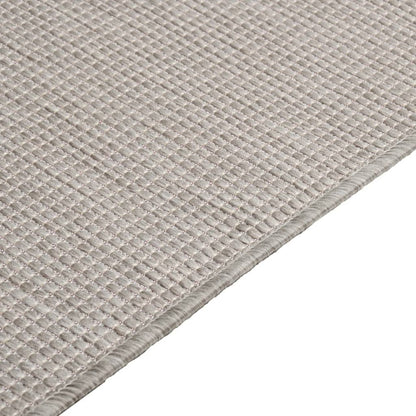 Outdoor-Teppich Flachgewebe 80x250 cm Taupe