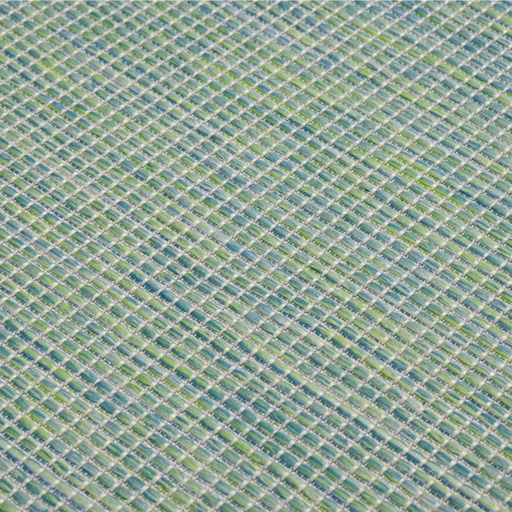 Outdoor-Teppich Flachgewebe 160x230 cm Türkis