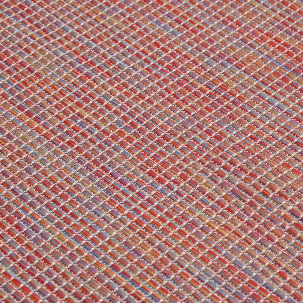 Tappeto da esterno, tessitura piatta, 120x170 cm, rosso